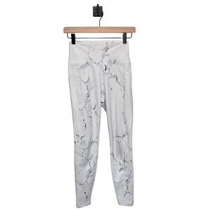 {BuffBunny} "Limitless" White Gray Black Marble Pattern Leggings